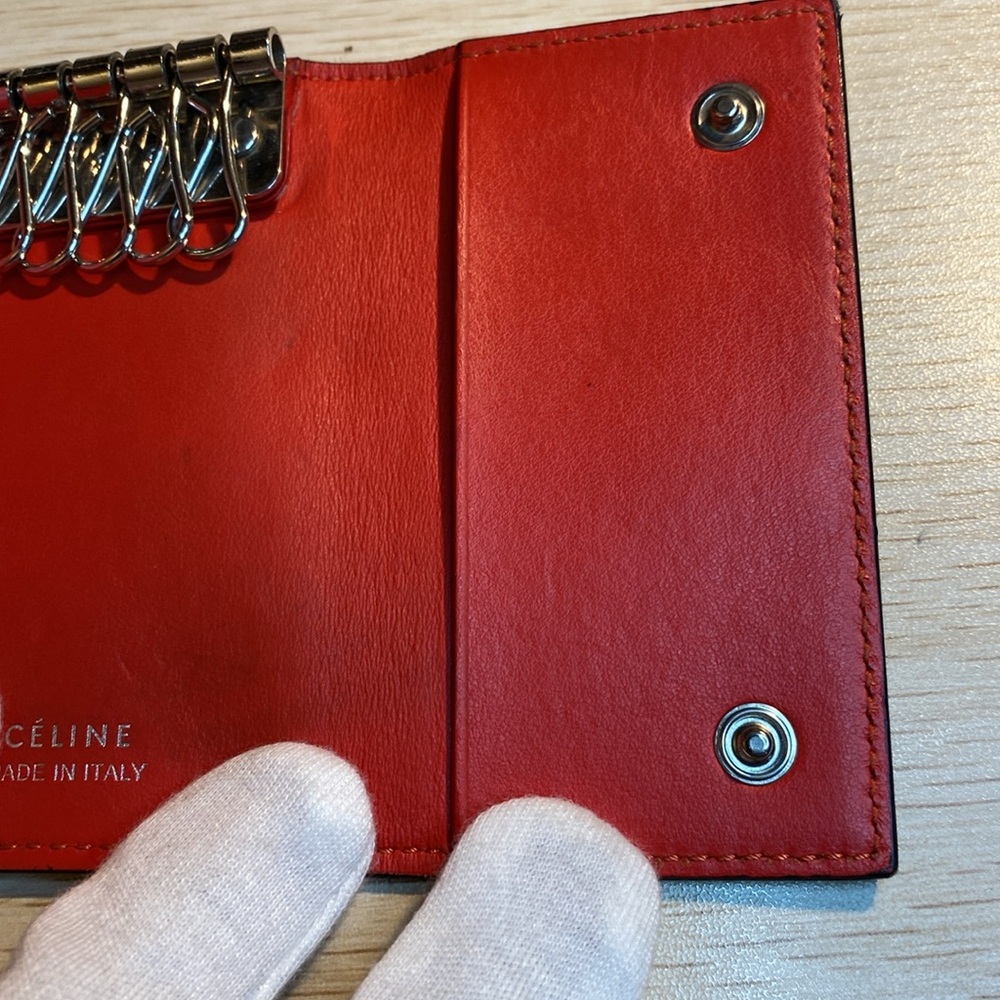 Céline Vintage Tan Leather 6 keycase/2 slot Wallet - Picture 6 of 12